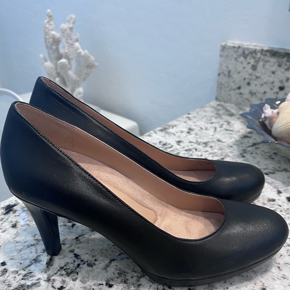 Naturalizer NWOT N5 Contour Michelle Leather pumps Black with 3” heel Size 6.5 - Picture 7 of 15